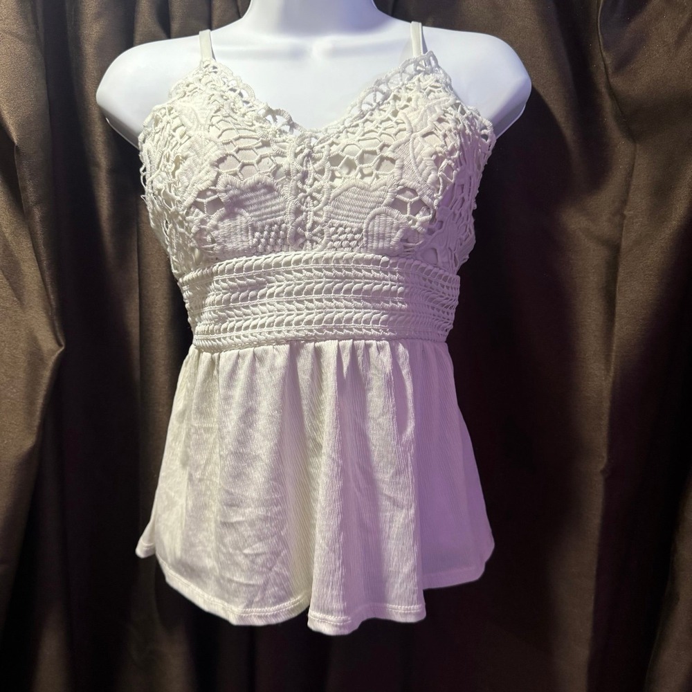 Lace coquette Y2K babydoll top